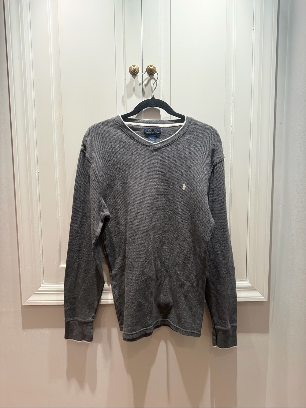 Polo by Ralph Lauren Charcoal Gray V-Neck Sweater